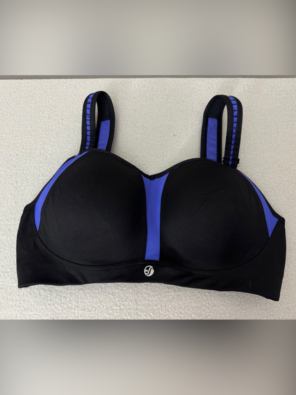 Soma Black and Blue High-Support Sports Bra size 34D